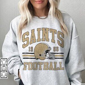 Saints Football Sweatshirt, 1966 Retro Style 90s Vintage Unisex Crewneck shirt